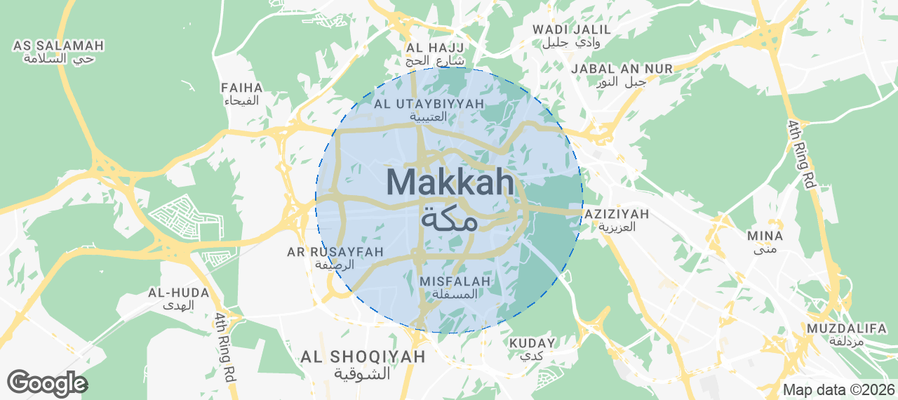 Mecca Airbnb map